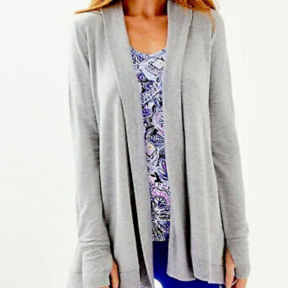 Lilly Pulitzer Elena Wrap in Heathered Grey Mist